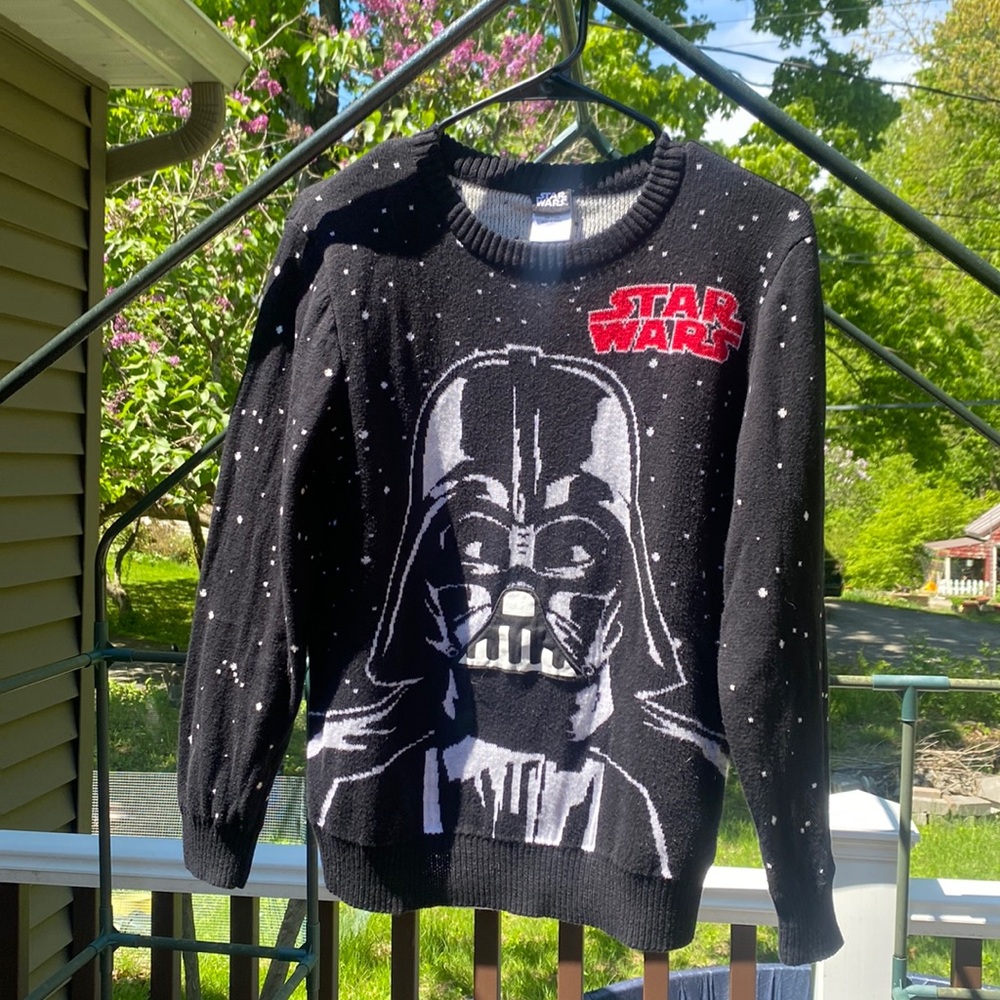 Official Star Wars Darth Vader "Ugly" Holiday Sweater EUC Size L